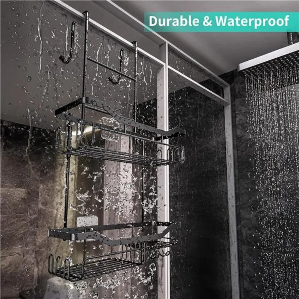 Over Door Shower Caddy Hanging Organizer Stainless Steel Rustproof Bathroom